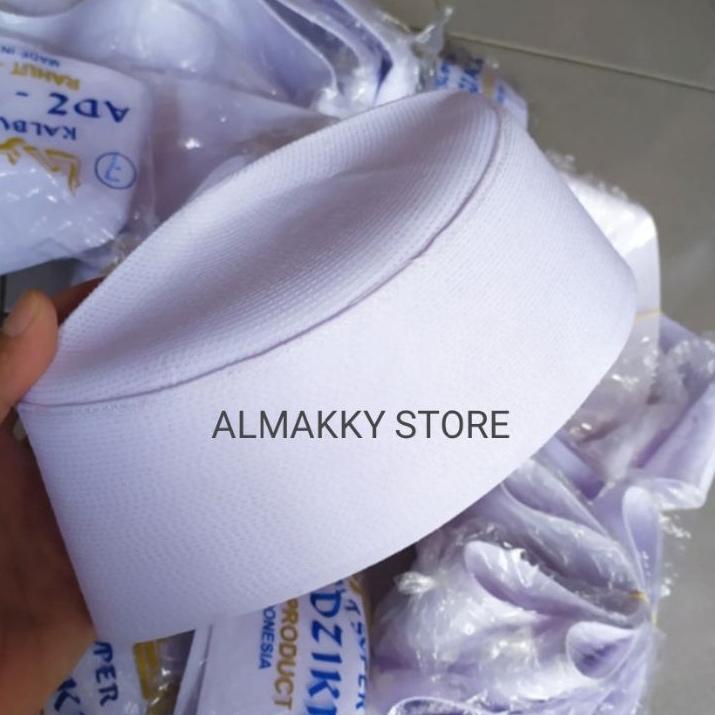 [PRODUK EV9QF] PECI PUTIH ADZ DZIKRO Kopiah Putih Polos Az Zikra Kalbut Peci Habib Bahar Topi Peci B
