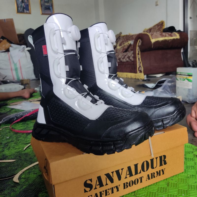 Sepatu PDL Kulit PROVOS POLRI Tali Putar