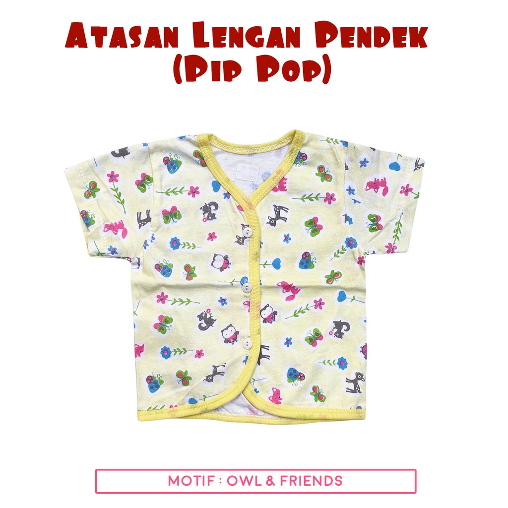 Atasan Lengan Pendek Owl/Friends Pip pop