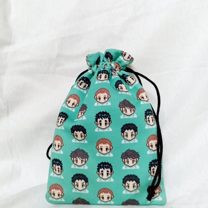 Image of Drawstring Pouch - One Piece - Boku No Hero - Yuri on Ice - Haikyuu - Pokemon - Pixel art #7