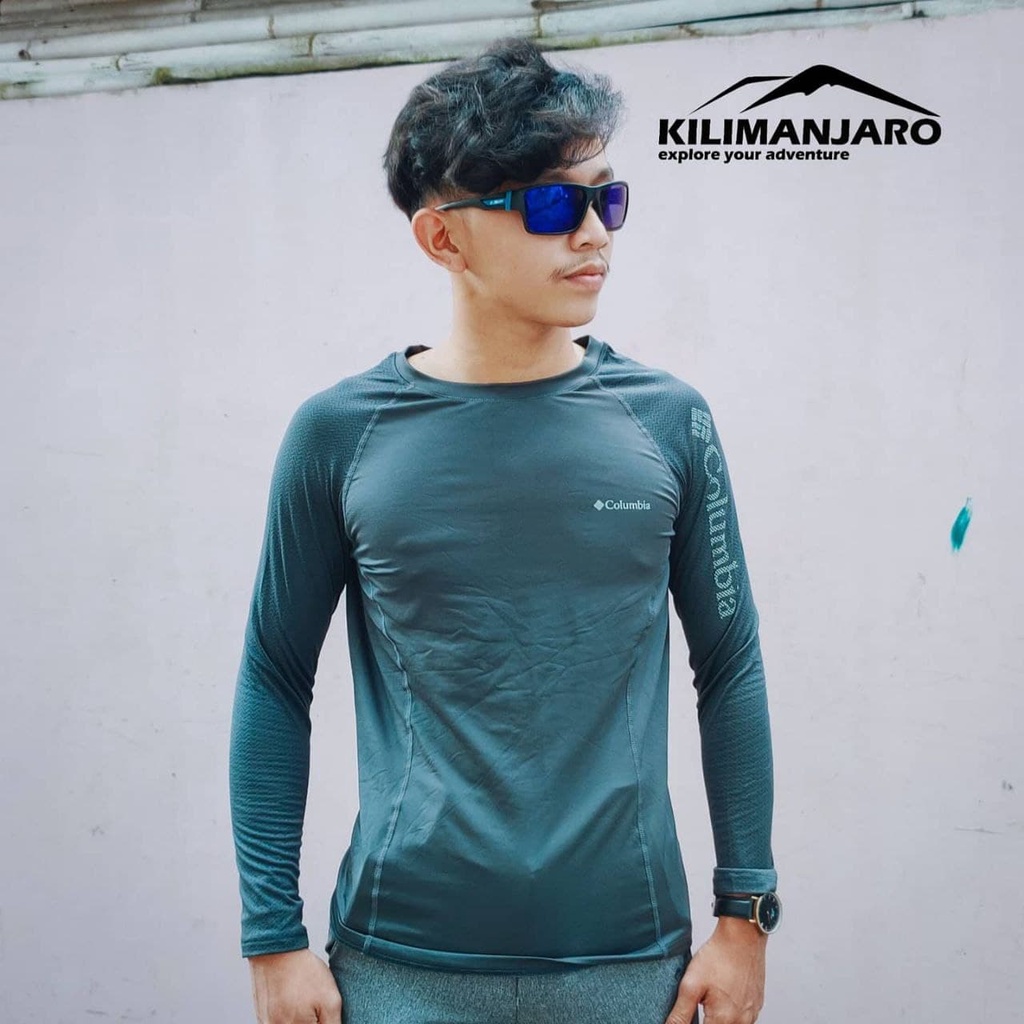 Baselayer Columbia OmniHEAT - Baju Hiking Quickdry - Baju Olah Raga - Baselayer columbia Omni Heat