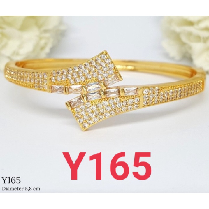 Gelang Bangkok Bukaan Berlian Mewah - Perhiasan Xuping Lapis Emas