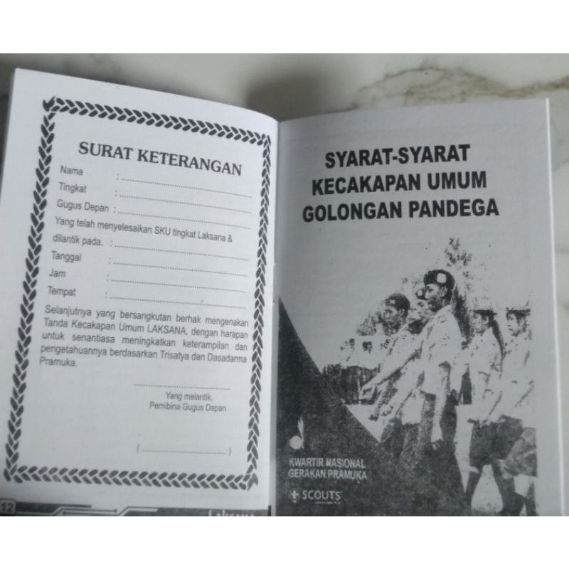 SKU PRAMUKA PENEGAK PANDEGA 2 IN 1