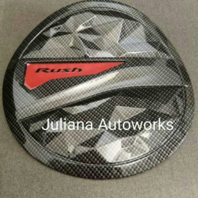 Tank Cover Bensin Rush Cover tankgi Mobil All new Rush Motif carbon