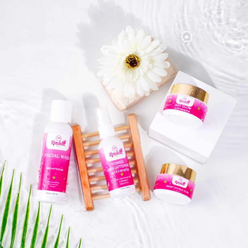 Nr Glow 1 Paket Night Double Glow Skincare Pemutih Wajah Terbukti 2 - 3 Putih Glowing Produk Rjnskin