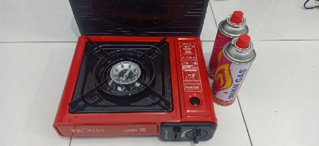 Kompor Portable Progas 2 In 1 (gas Kaleng & Elpiji) + 2 Gas Kaleng Original