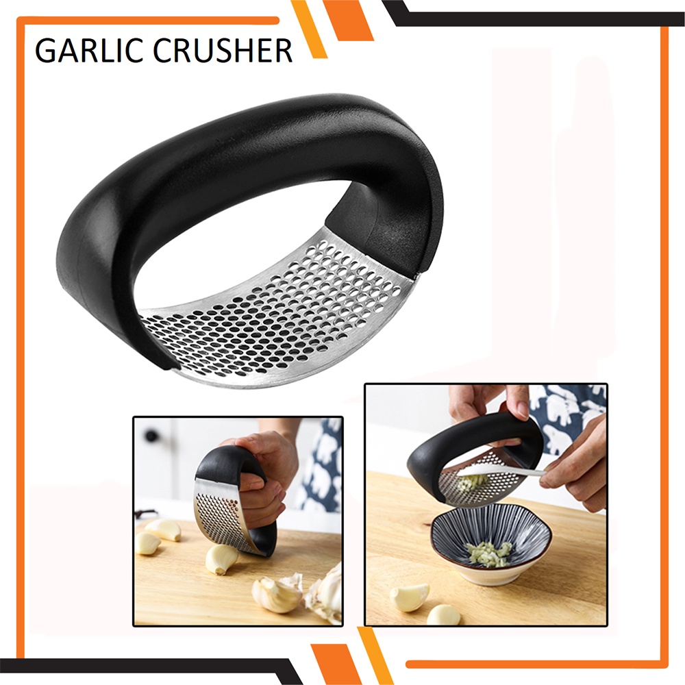 Penghancur Bawang Putih Onion Crusher Garlic Press Stainless Steel Alat Penumbuk Bumbu Dapur Stenlis