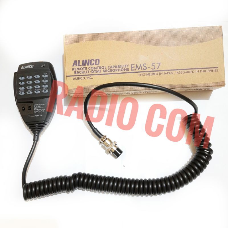 EXTRAMIC RADIO ALINCO DR135 EMS57 EMS-57 ORIGINAL PTT MIC HAND MIC RADIO RIG ALINCO DR135 EMS-57 ORI