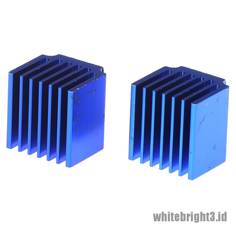 &lt; White3 &gt; 2pcs Heatsink Radiator Pendingin Bahan Aluminum Warna Biru Untuk Printer 3D