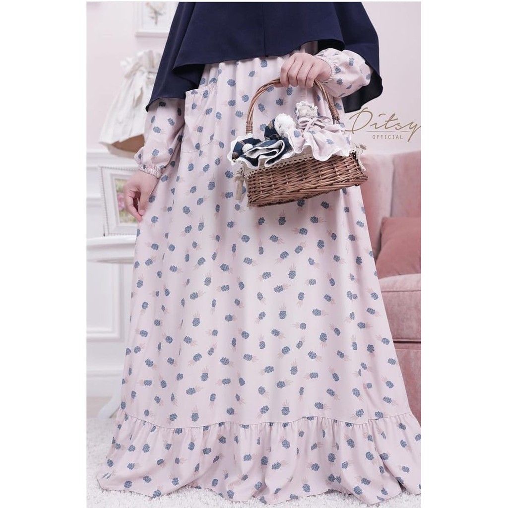 DITSY PINEAPPLE DUSTYPINK NIGHTGOWN (JULI 2021)