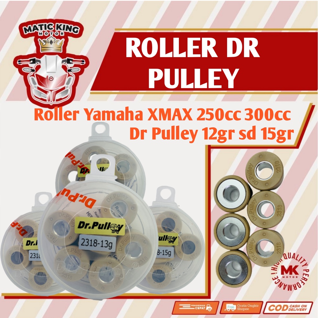 Roller roler Yamaha XMAX 250 300 cc Dr Pulley 2318 12gr 13gr 14gr 15gr
