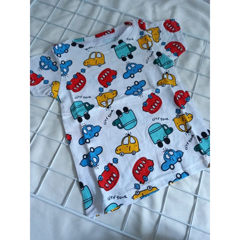 KAOS ANAK KAIN KATUN MOTIF FULL COLOR / UNISEX