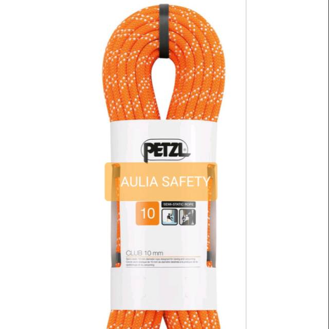 PETZL CLUB 10mm SEMI STATIC ROPE 200m ORANGE