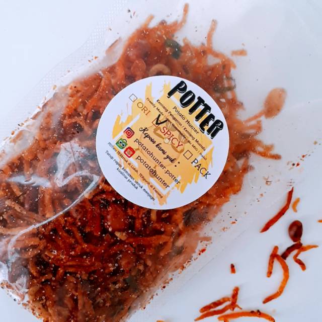 

(PO) POTTER si kentang penganten / kentang Mustofa / Kentang Teri SPICY uk 100 Gr