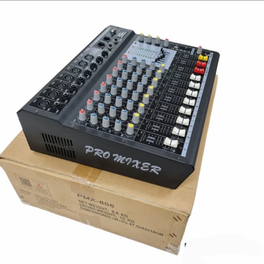 Power mixer 8 channel full mono blackspider pmx805 original pmx 805