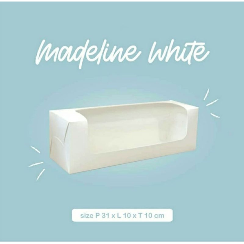 

DIGIPACK MADELINE WINDOW WHITE CAKE BOX 31X10X10