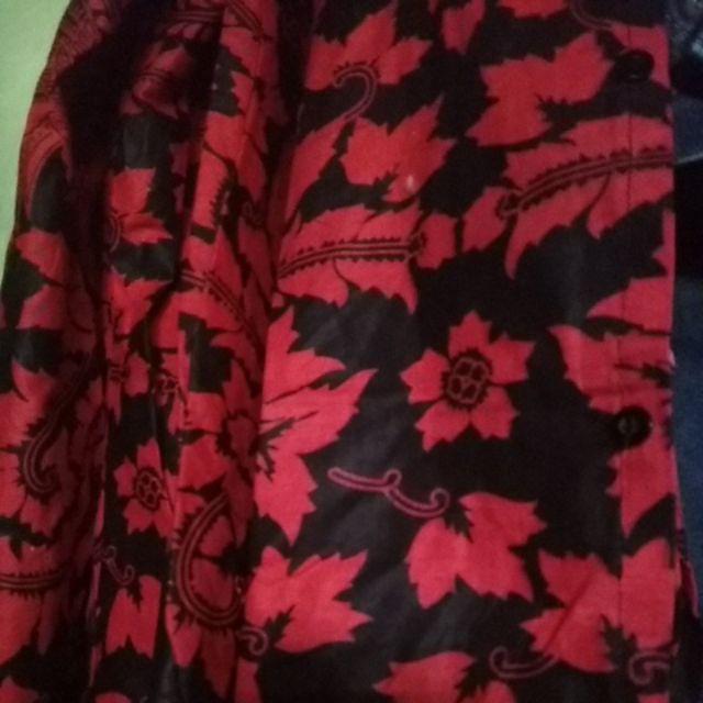 Pf25bc Batik Couple Sarimbit Gamis Kenongo Warna Merah Hitam Elegan