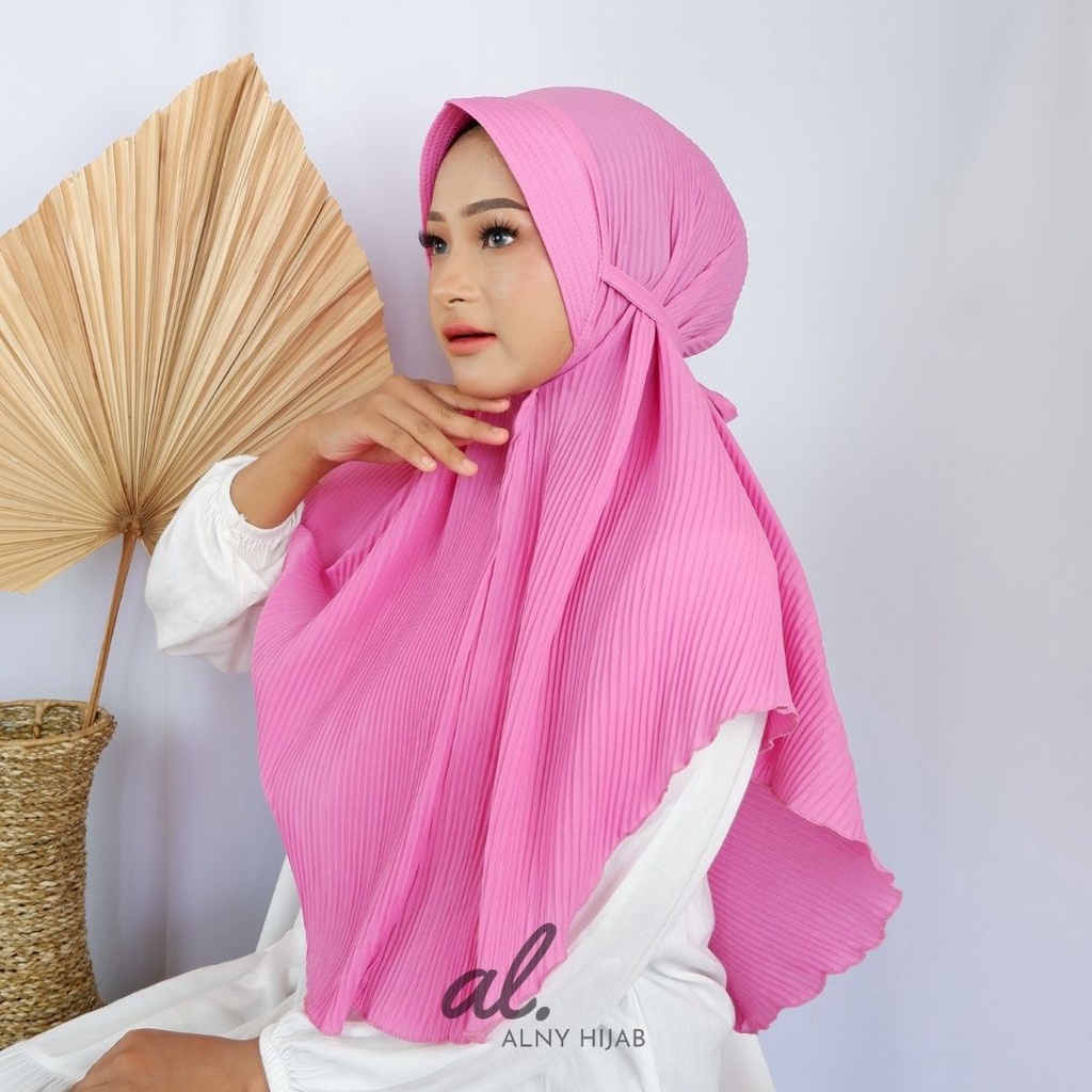 Alny Hijab - Hijab Instan Bergo Maryam Plisket Pad Diamond Italiano