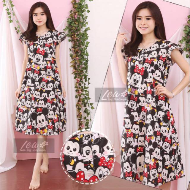 DASTER FELITA MICKEY MOUSE HITAM/BAJU TIDUR