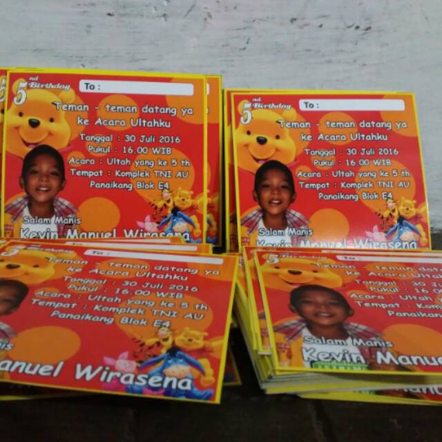 Undangan Ultah Custom