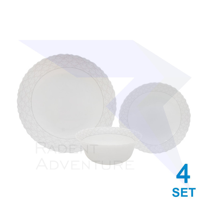 INFORMA - PIRING SET – DINNER SET AZALEA SET OF 12 Murah Unik