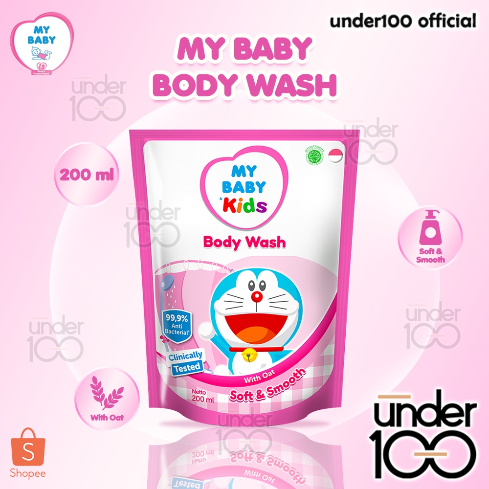 ❤ Under100 ❤ MY BABY KIDS Body Wash Soft &amp; Smooth | 2in1 Hair Body Wash Soft Nourish | Clean Fresh Refill | 200ml | Sabun Mandi Bayi | BPOM