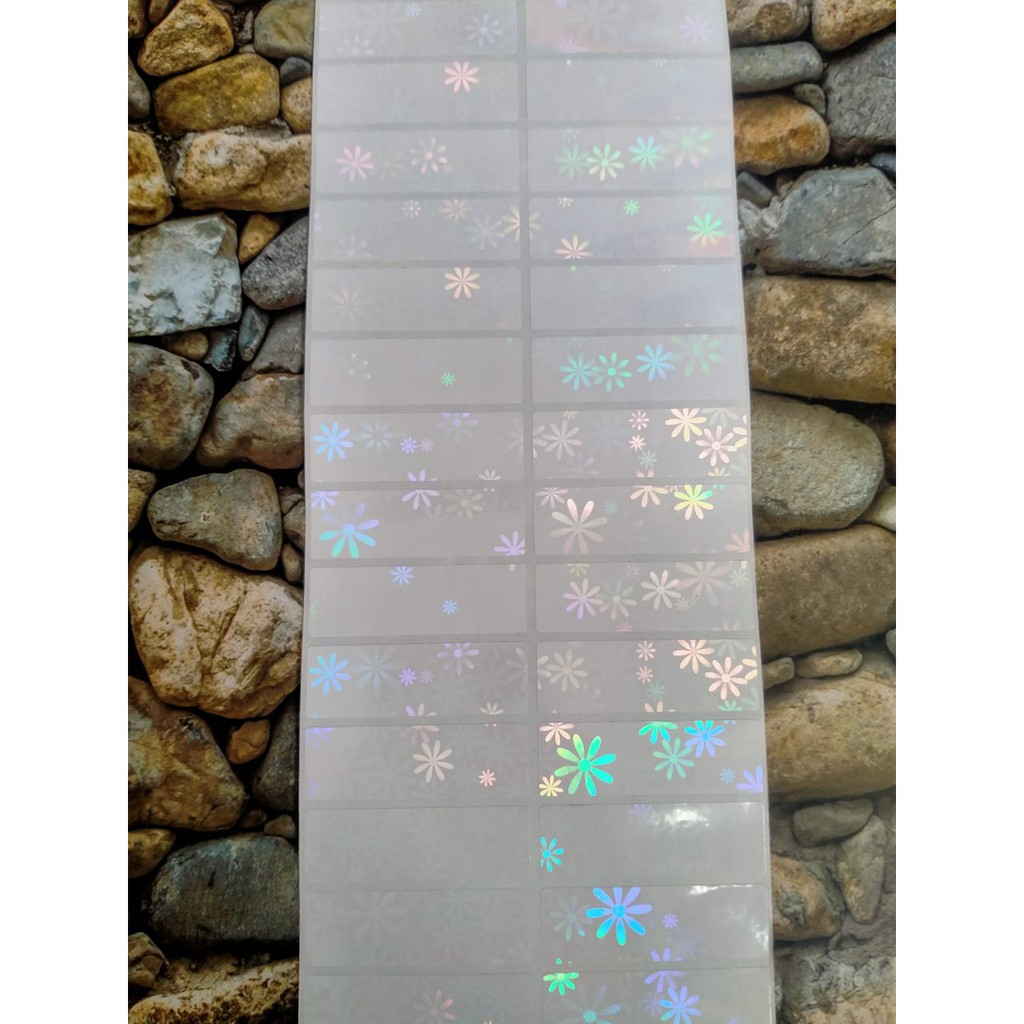 

STIKER LABEL NAMA WATERPROOF ANTI AIR WHITE DIAMOND BLINK