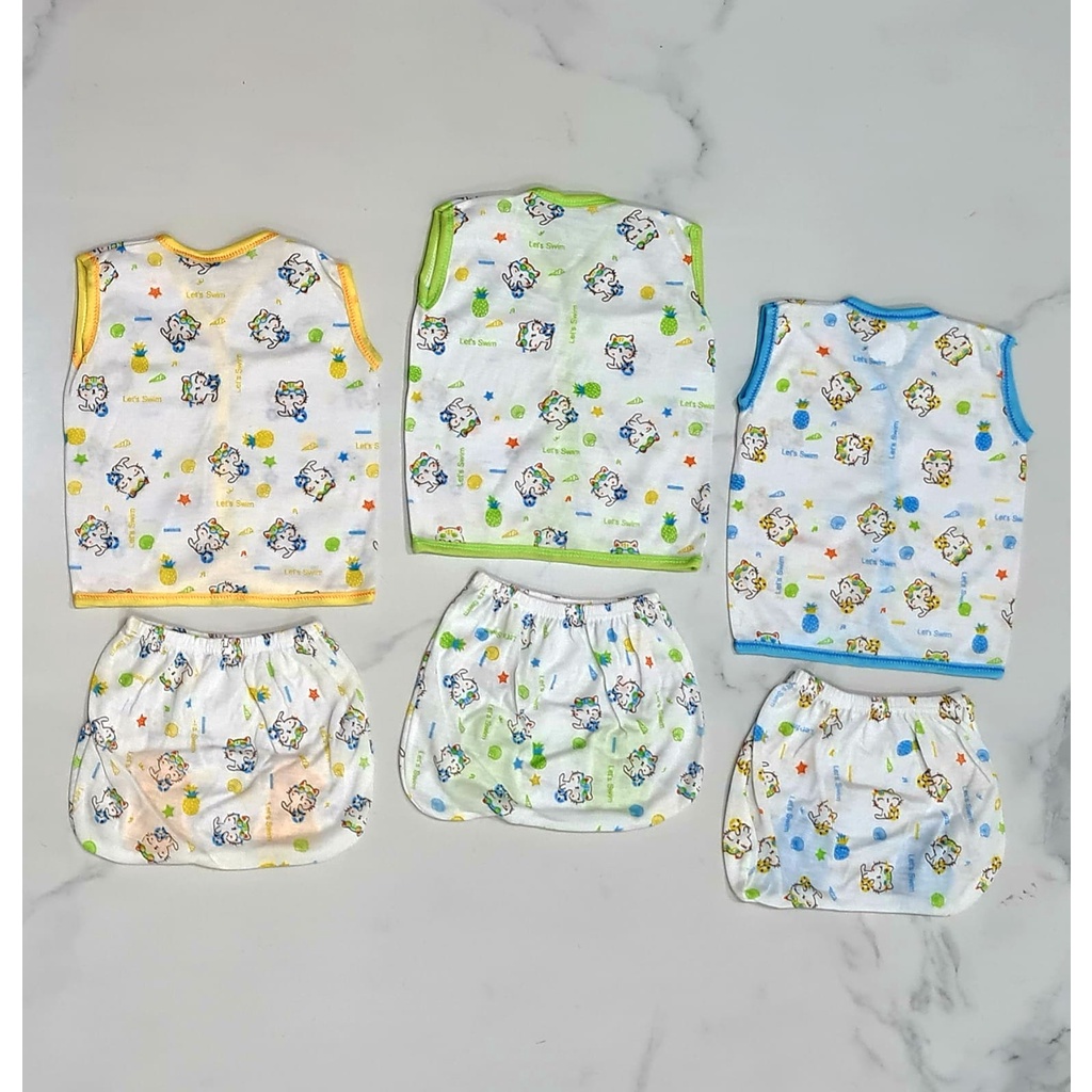 3 Pcs Setelan kutung bayi newborn isi 6 / SKA-05 setelan yukensi bayi baru lahir / baju bayi baru lahir