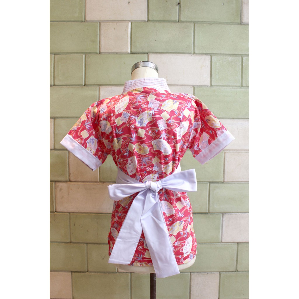 Atasan Kimono (Kimono Top) : Red Fan