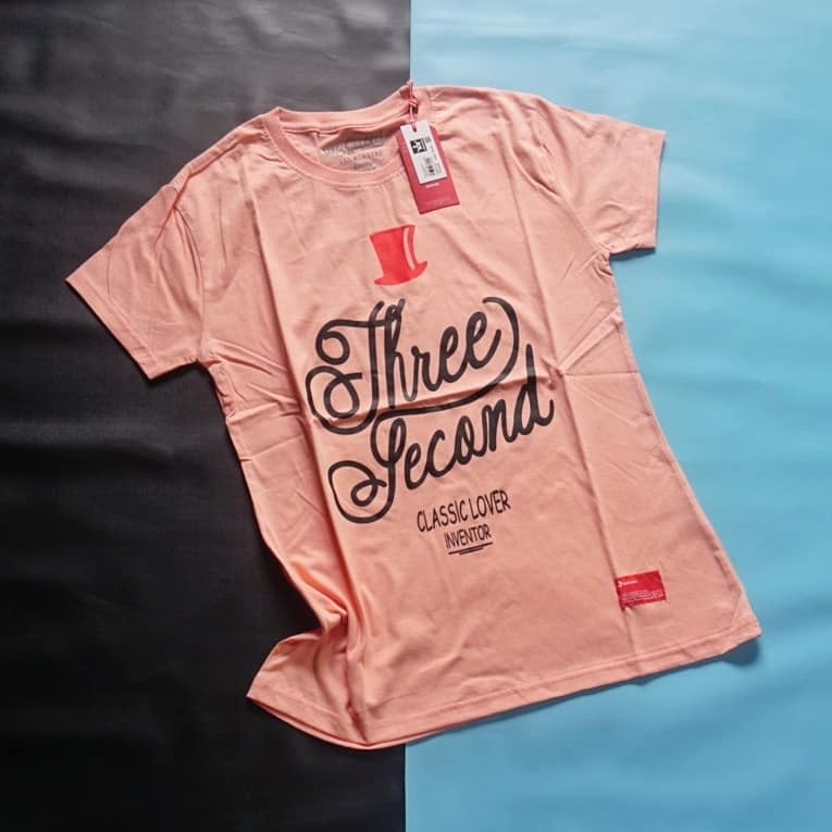 KAOS THREE SECOND CEWEK KAOS 3SECOND WANITA