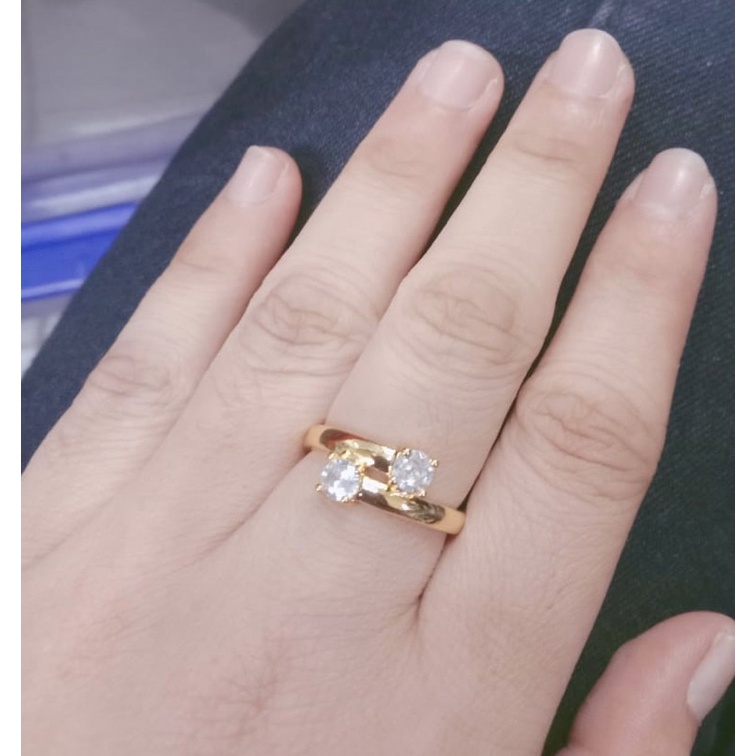 Cincin wanita//cincin mawar lapis emas//perhiasan fasion wanita //cincin mawar//cincin