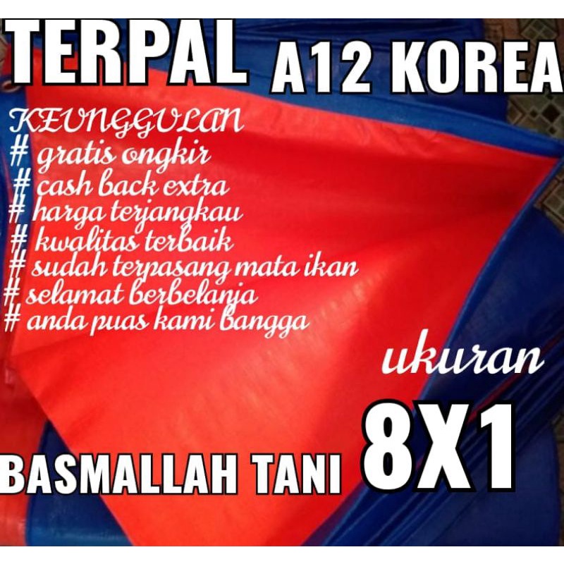 Terpal korea A12 ukuran 8x1 meter mrek TRECK