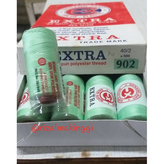 benang jahit extra hijau (902)500 yards