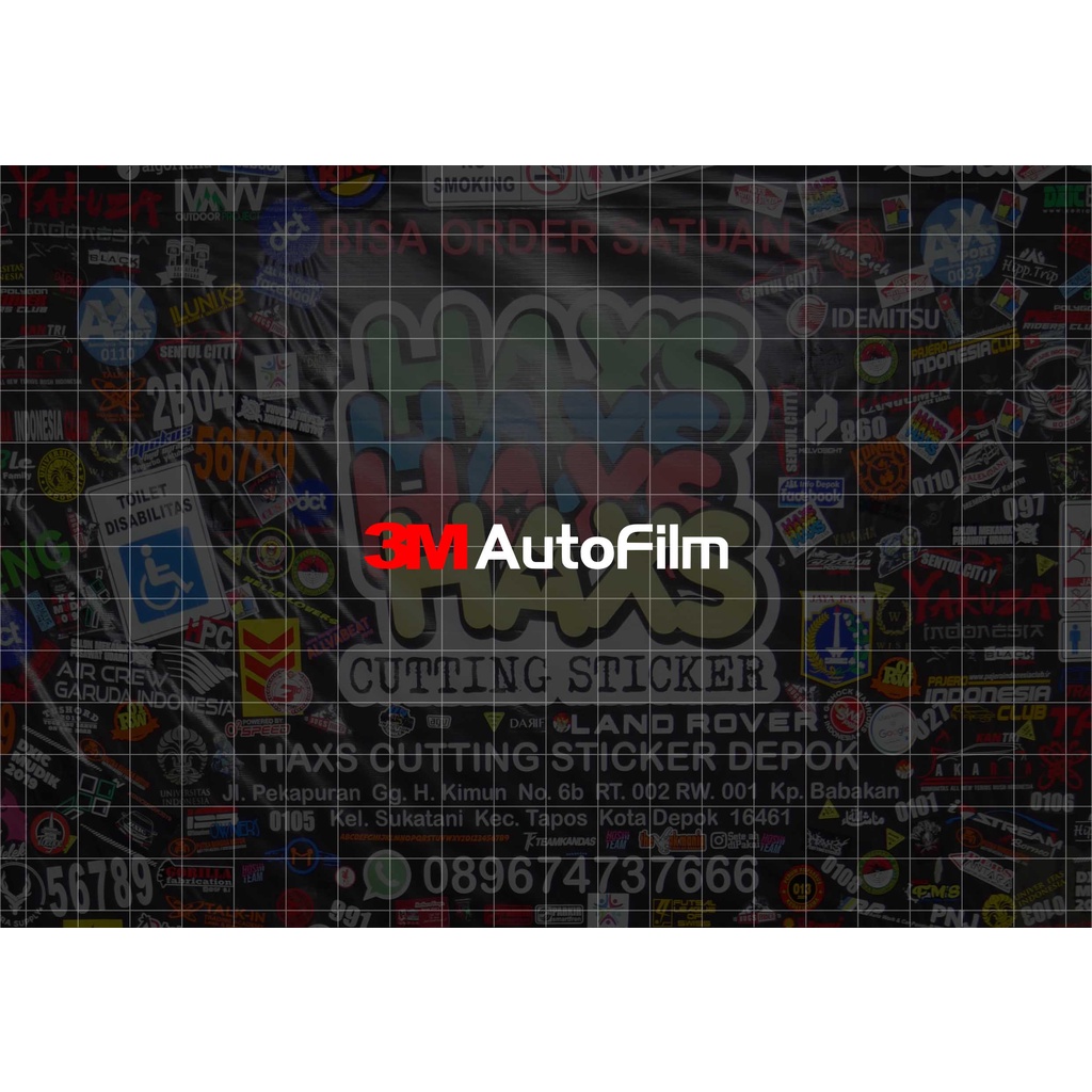 Cutting Sticker Logo Tulisan 3M AutoFilm Kecil Ukuran 7 Cm