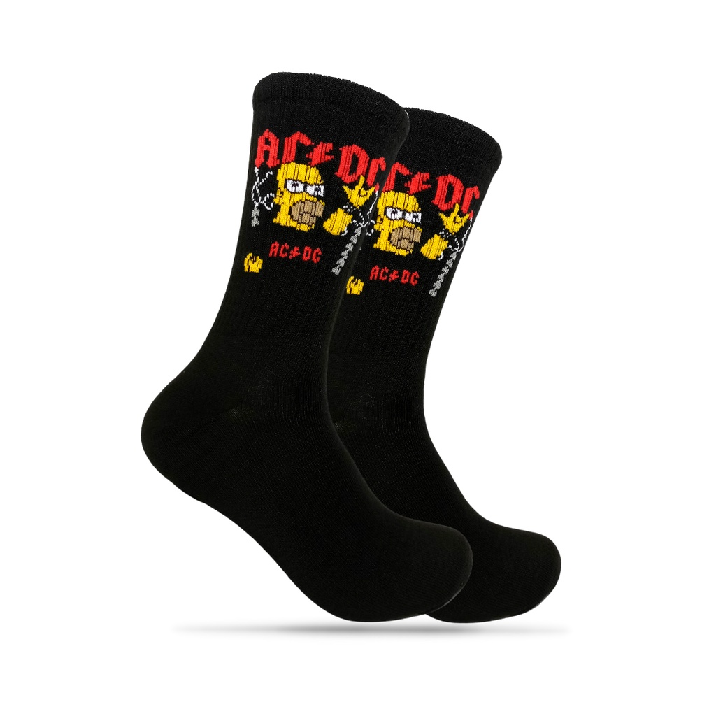 Kaos Kaki Oldschool - Kaos Kaki Motif Band ACDC Simpson - The Muds Official