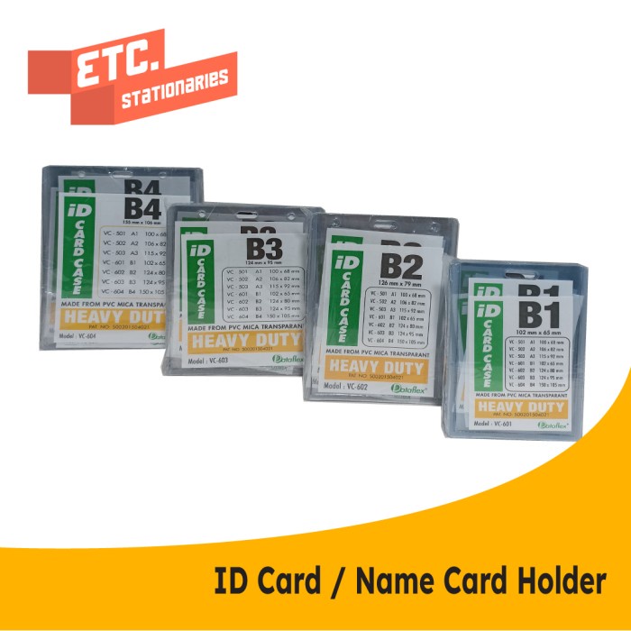 

Hari Ini Dataflex Id Card B3 Case Plastik Mika / Name Tag Holder Vc-603 Trendi