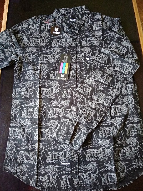 Kemeja Motif Pria Lengan Panjang