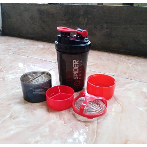 BOTOL MINUM SHAKER SPIDER Air Susu Bubuk Gym Fitnes Fitness 600ML Tumbler Gym Olahraga Smart Shaker SmartShaker [MG04]