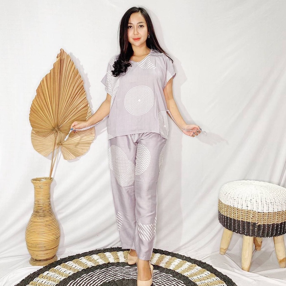 Babydoll Bali/Daster Bali-SET PAN BAYGON ABU