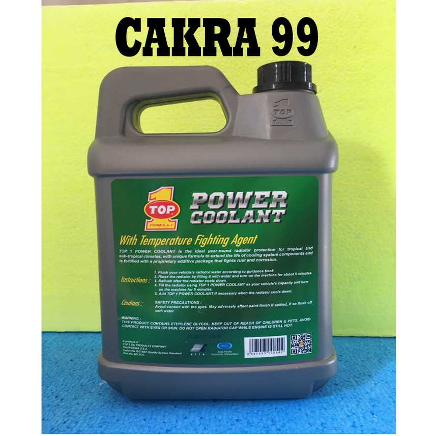 Ethylene Glycol Coolant >> Good Air Radiator Top 1 Top1 Coolant Top1 Hijau Galon 4 Liter Terlaris Ethylene Glycol Coolant >> Good Air Radiator Top 1 Top1 Coolant Top1 Hijau Galon 4 Liter Terlaris