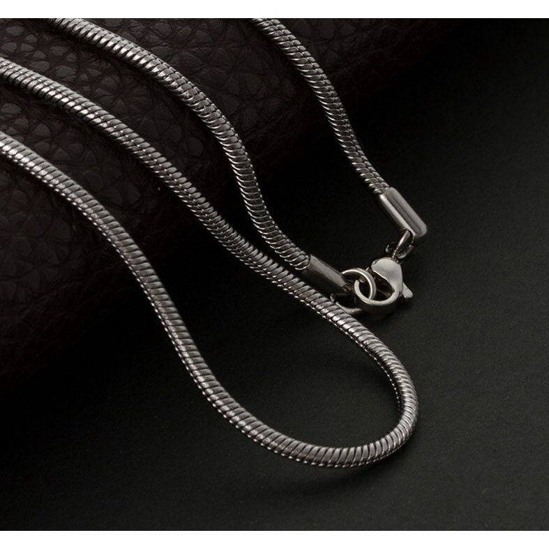 Kalung Titanium Anti karat Pria Dan wanita - Rantai Gepeng Import Korea style - kalung Gepeng Emas - KALUNG TITANIUM PRIA &amp; WANITA ANTI KARAT / KALUNG LAPISAN EMAS ANTI KARAT