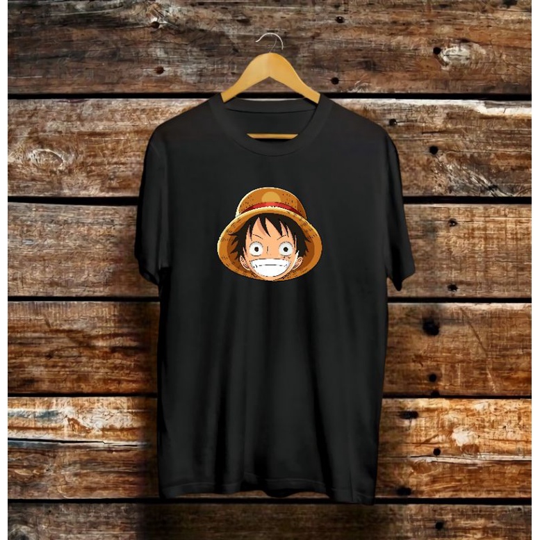 KAOS / TSHIRT DISTRO ANAK COWOK CEWEK ANIME ONE PIECE LUFFY SMILE WIBU WAIFU UMUR 2-13 TAHUN