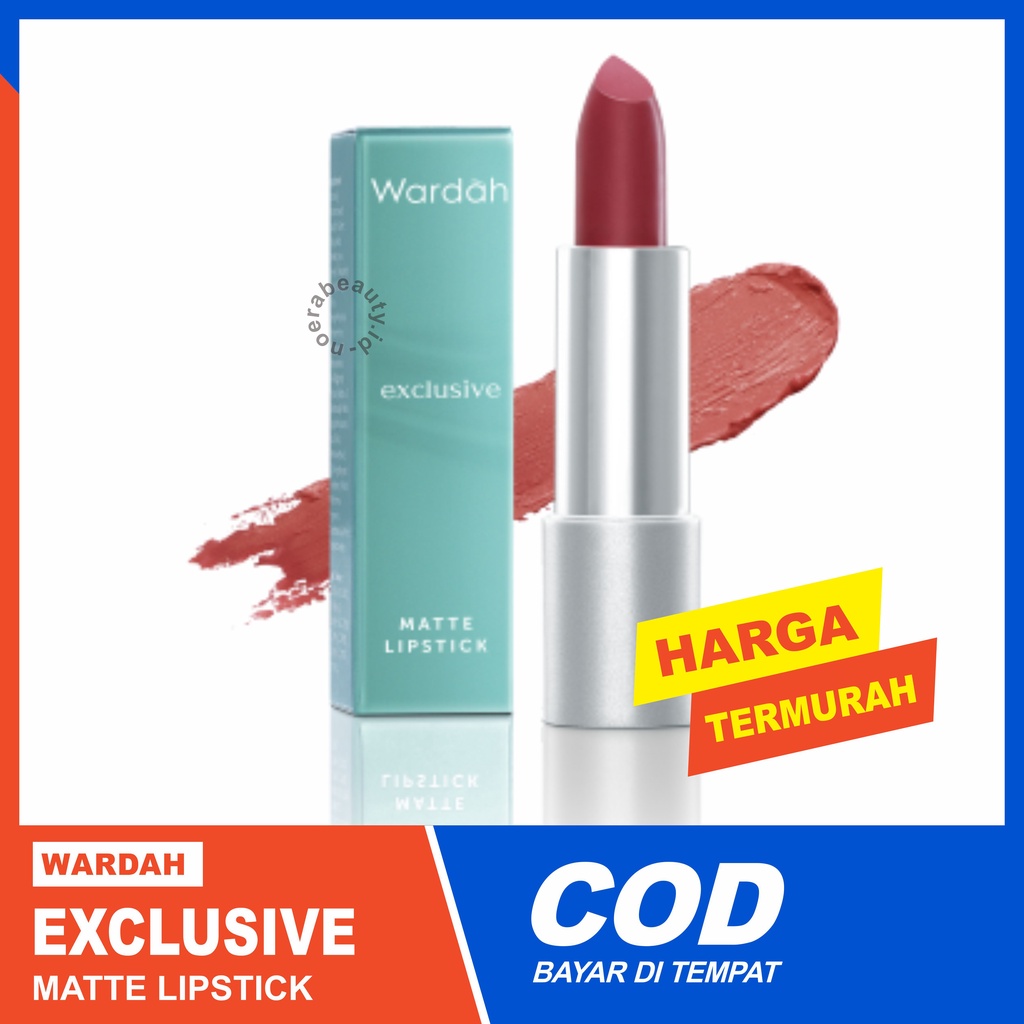 Wardah Exclusive Matte Lipstik 3,5gr - Lipstik Putar / Lipstik Stik No.1-18