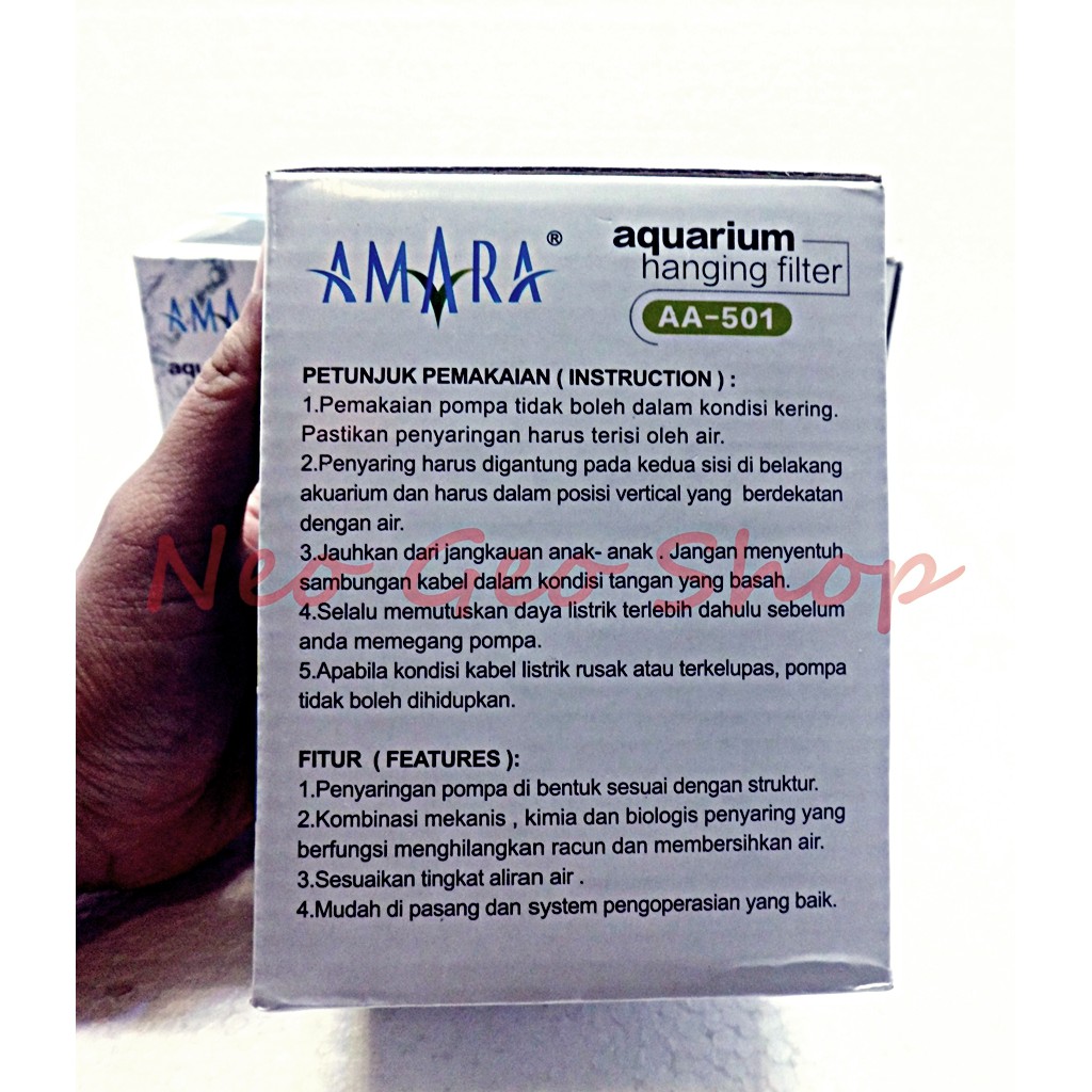 amara  AA 501  hanging filter gantung hang on aquarium aquascape murah