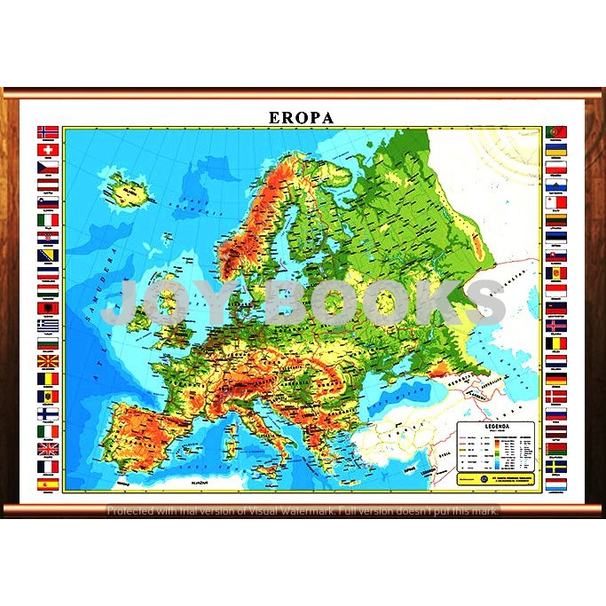 PETA / MAP GULUNG / GANTUNG / BINGKAI EROPA