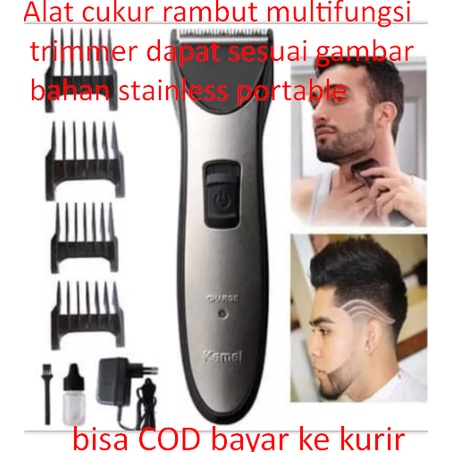 Alat cukur rambut multifungsi trimmer dapat sesuai gambar bahan stainless portable