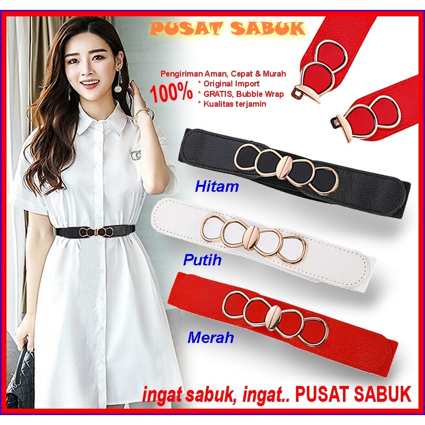 Gesper Wanita Belt Tali Sabuk Ikat Pinggang Women Karet Kecil Cewek Pita Fashion Gasper Kekinian Korea Aksesoris Kepang Impor Murah Praktis Modis Hitam Merah Putih Baru Ramping Waist Blet Pingang Pesta Hias Ibu Cantik Bulat Panjang Cm Kulit Mini Kupu gold