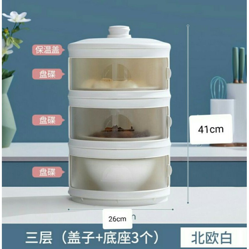 Food Storage Modern Tudung Saji 3 susun A899