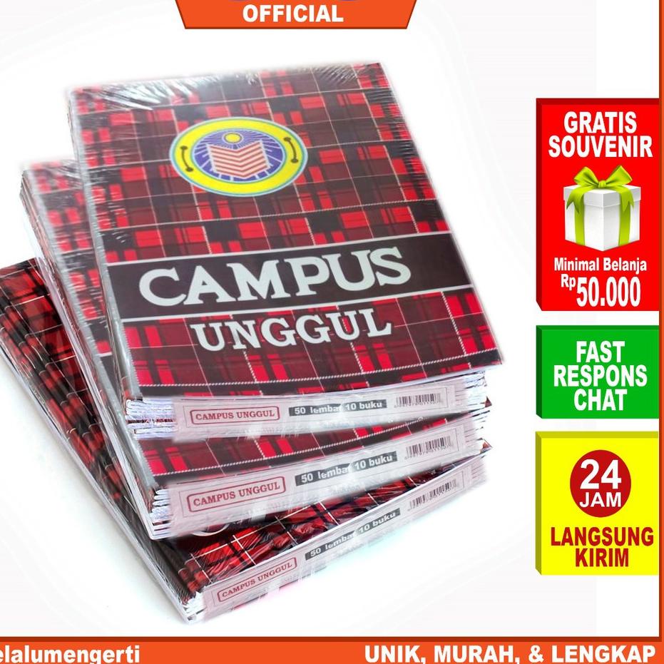 

[masih.banyak]⭐ IDOLMART Buku Tulis Campus Unggul isi 50 Lembar Buku Tulis Sekolah Boxy[CODE267] [ma