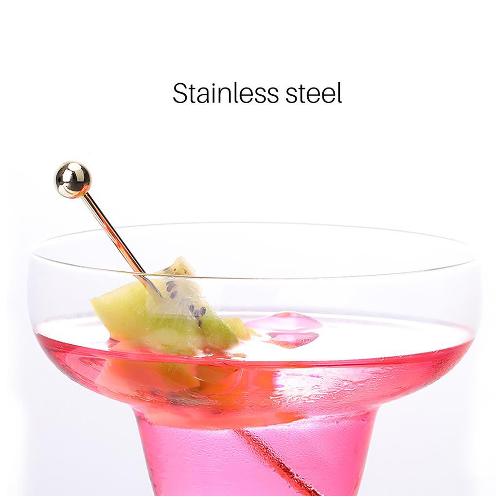 20buah Stik Cocktail Stainless Steel Picks Reusable Fruit Dessert Tusuk Gigi Aduk Dapur Untuk Pesta Bar Pernikahan